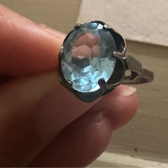 Jewelry - Beautiful Silver Blue Gemstone Ring